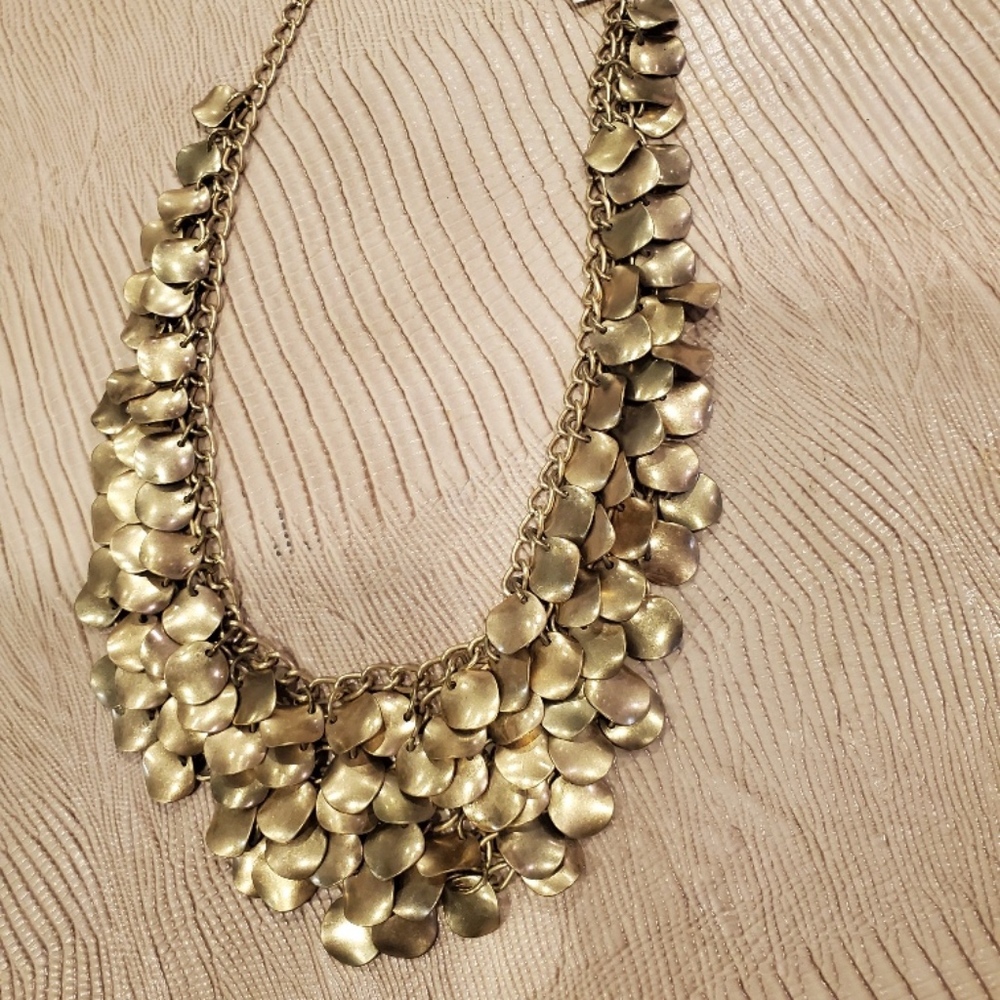 Aqua Worn Gold Necklace